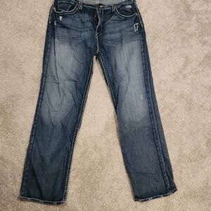 BKE Dark Wash Straight Leg Jeans Seth 38XL